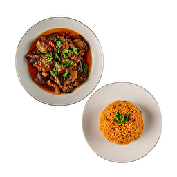 Patlıcan Musakka & Bulgur Pilavı