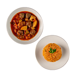 Sebzeli Köfte & Bulgur Pilavı